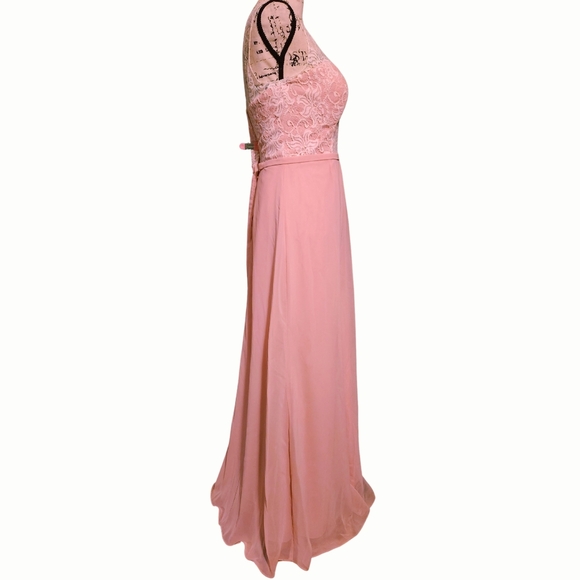 Alexia Designs Blush Pink Maxi Dressh Lace - Picture 7 of 10